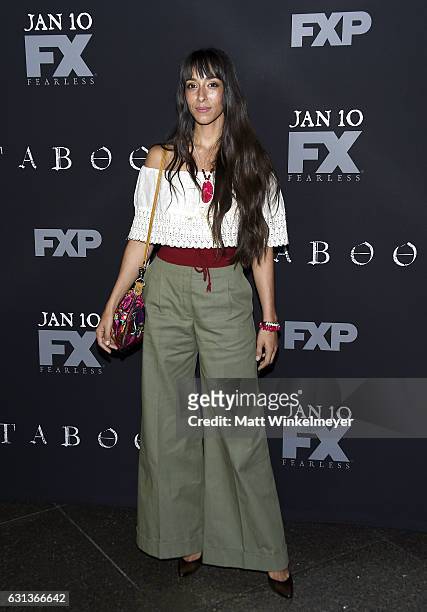 Actress Oona Chaplin attends the premiere of FX's "Taboo" at DGA Theater on January 9, 2017 in Los Angeles, California.