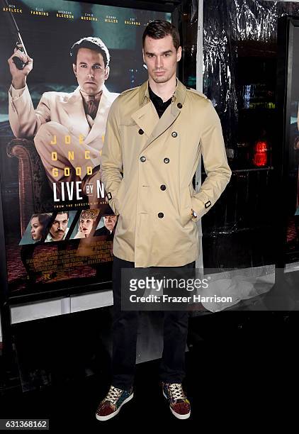 Basketball player Mario Hezonja attends the premiere of Warner Bros. Pictures' "Live By Night" at TCL Chinese Theatre on January 9, 2017 in...