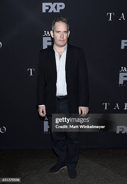Actor Tom Hollander attends the premiere of FX's "Taboo" at DGA Theater on January 9, 2017 in Los Angeles, California.