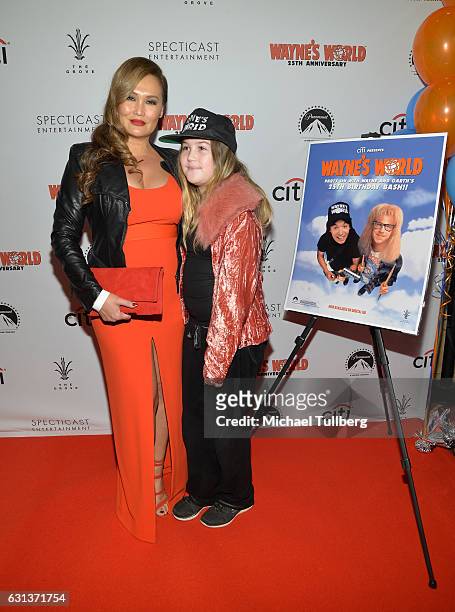 Actress Tia Carrere and Bianca Wakelin attend the 'Wayne's World' 25th Anniversary Panel Discussion at Pacific Theaters at the Grove on January 9,...