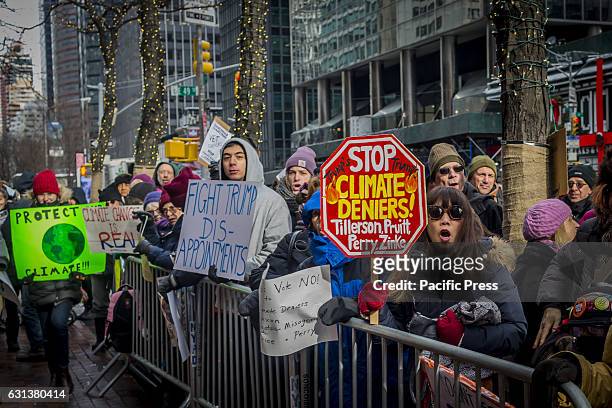Climate Activists in New York City rallied at the offices of Senators Chuck Schumer and Kristen Gillibrand urging them to vote against the climate...