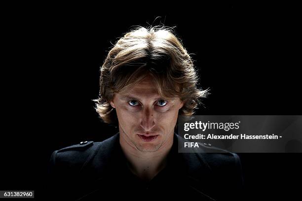 Luka Modric of Croatia and Real Madrid, poses prior to The Best FIFA Football Awards at Kameha Zurich Hotel on January 9, 2017 in Zurich, Switzerland.