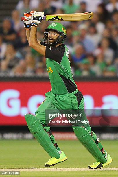 Rob Quiney of the Stars bats during the Big Bash League match between the Melbourne Stars and the Adelaide Strikers at Melbourne Cricket Ground on...