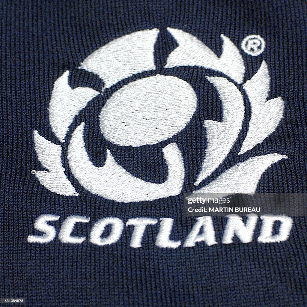 Picture showing the logo of the Scottish rugby union team, taken 24 ...