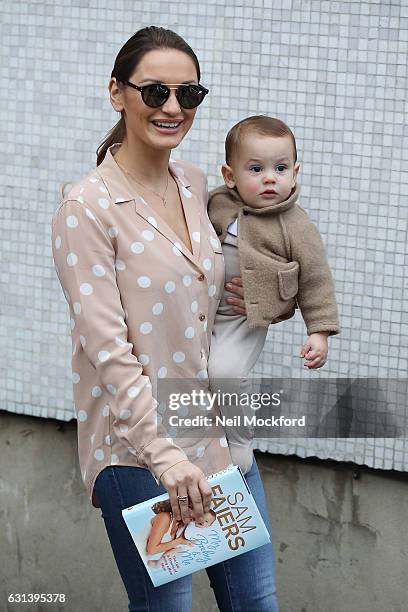 Sam Faiers and her baby Paul seen leaving the ITV Studios after appearing on Loose Women on January 10, 2017 in London, England.