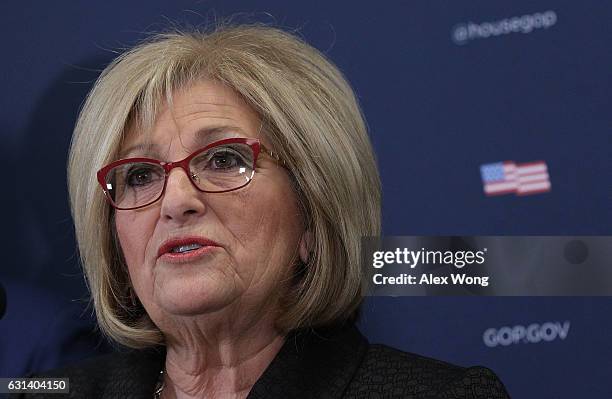 Rep. Diane Black speaks during a news briefing after the weekly GOP Conference meeting January 10, 2017 at the Capitol in Washington, DC. The House...