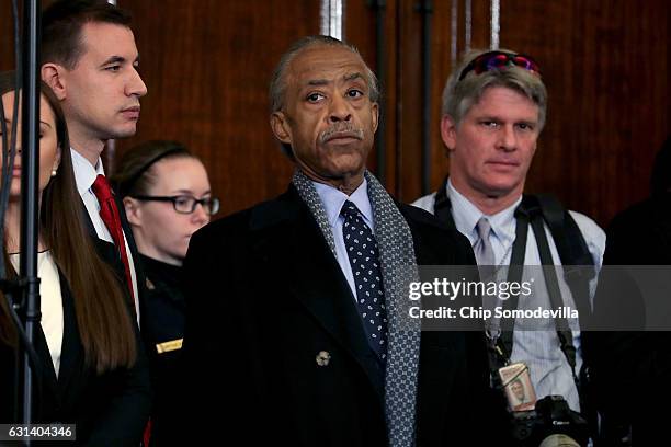 Civil rights leader and television personality Rev. Al Sharpton attends the confirmation hearing for Sen. Jeff Sessions be the U.S. Attorney General...