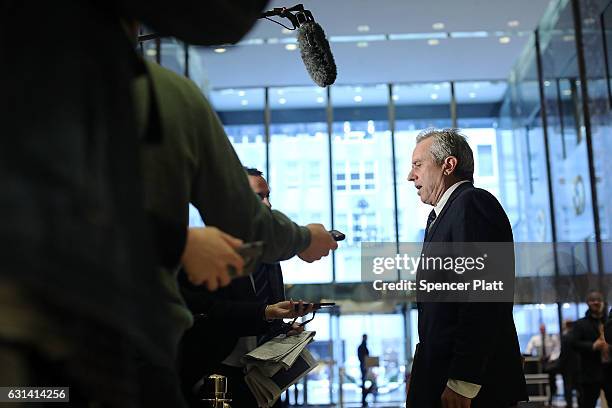 Robert Kennedy Jr., speaks to the media after a meeting at Trump Tower on January 10, 2017 in New York City. President-elect Donald Trump continues...