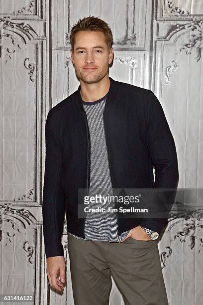 Actor Justin Hartley attends the Build series to discuss "This Is Us" at AOL HQ on January 10, 2017 in New York City.