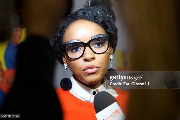 Singer/Actress Janelle Monáe attends the LA Promise Fund Screening Of "Hidden Figures" at USC Galen Center on January 10, 2017 in Los Angeles,...