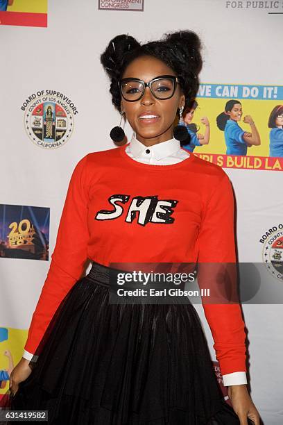 Singer/Actress Janelle Monáe attends the LA Promise Fund Screening Of "Hidden Figures" at USC Galen Center on January 10, 2017 in Los Angeles,...