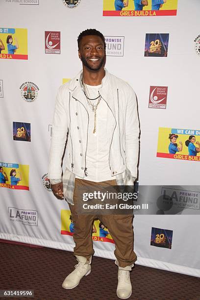 Actor Aldis Hodge attends the LA Promise Fund Screening Of "Hidden Figures" at USC Galen Center on January 10, 2017 in Los Angeles, California.