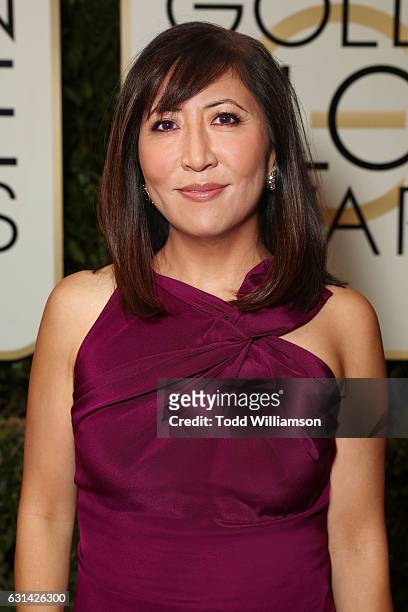 President and Chief Creative Officer of The Hollywood Reporter Janice Min attends the 74th Annual Golden Globe Awards at The Beverly Hilton Hotel on...
