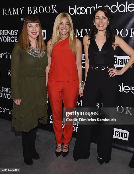 Cynthia Summers, Lisa Edelstein and Ramy Sharp attend the "Girlfriend's Guide To Divorce" at Bloomingdale's 59th Street on January 10, 2017 in New...