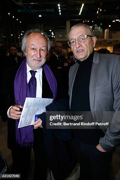 Jerome Clement and Francois Leotard attend the celebration of the 40th Anniversary of the Centre Pompidou on January 10, 2017 in Paris, France.