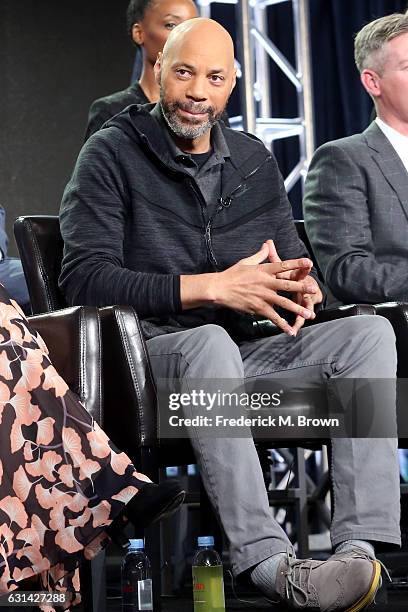 Executive Producer John Ridley of the television show 'American Crime' speaks onstage during the Disney-ABC portion of the 2017 Winter Television...