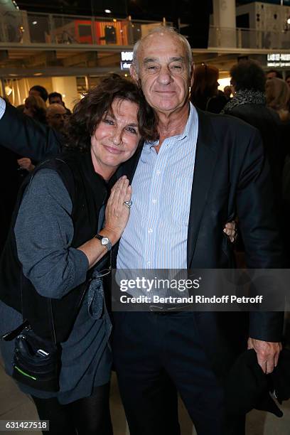 Producer Fabienne Servan-Schreiber and her husband Henri Weber attend the celebration of the 40th Anniversary of the Centre Pompidou on January 10,...