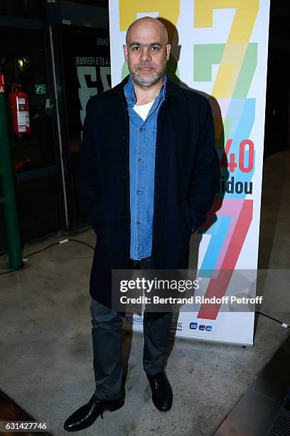 Contemporary Artist Laurent Grasso attends the celebration of the 40th Anniversary of the Centre Pompidou on January 10, 2017 in Paris, France.