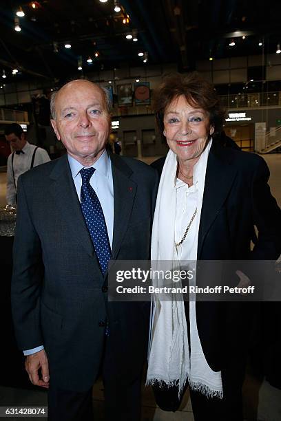 Former Minister of Culture Jacques Toubon and his wife Lise attend the celebration of the 40th Anniversary of the Centre Pompidou on January 10, 2017...