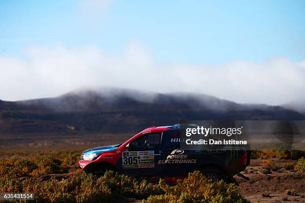 Nani Roma of Spain and Toyota Overdrive drives with co-driver Alex Haro Bravo of Spain in the Hilux Toyota car in the Classe : T1.1 : 4x4...