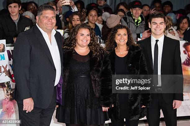 Jonathan Tapper, Amy Tapper, Nikki Tapper and Josh Tapper attend the European premiere of "xXx": Return of Xander Cage' on January 10, 2017 in...