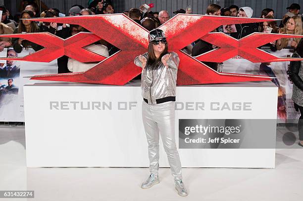 Honey G attends the European premiere of "xXx": Return of Xander Cage' on January 10, 2017 in London, United Kingdom.