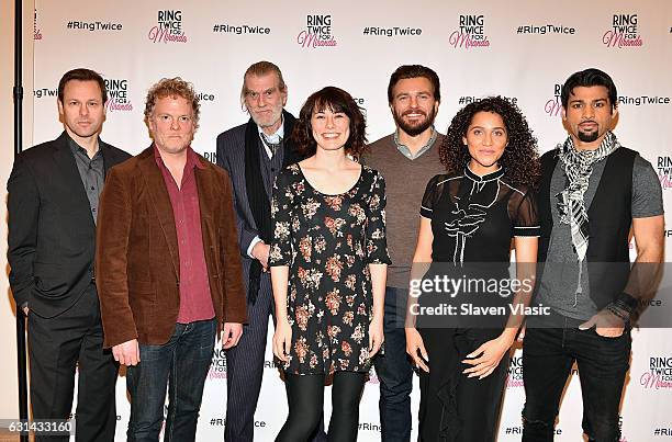 Actors George Merrick, Daniel Pearce, Graeme Malcolm, Katie Kleiger, William Connell, Talia Thiesfield and Ian Lassiter attend "Ring Twice For...