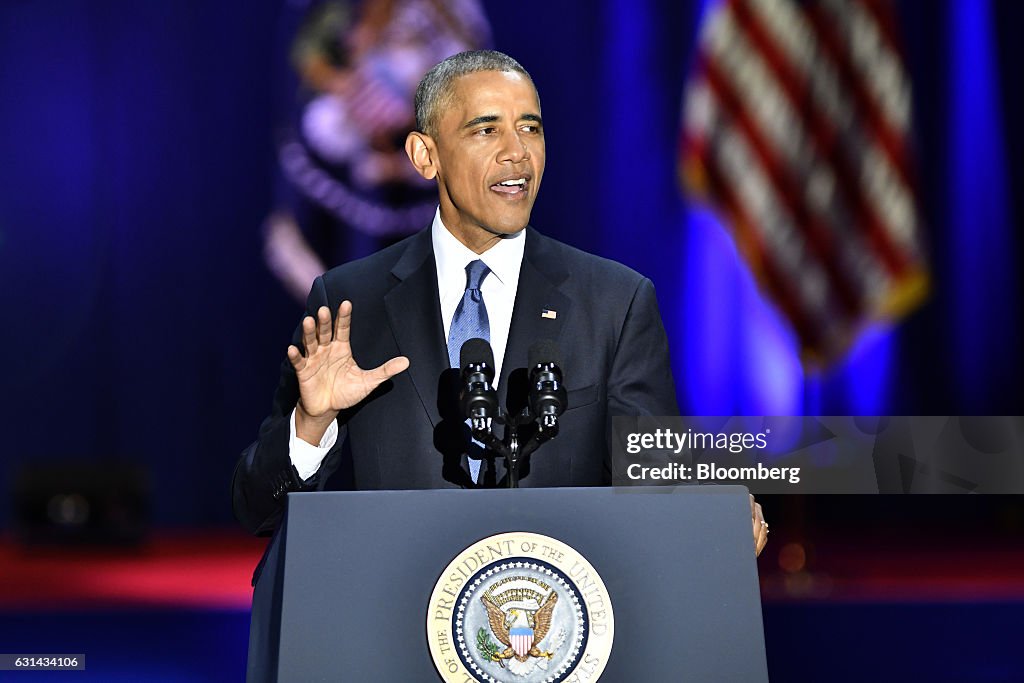 President Barack Obama Holds Farewell Address In Chicago
