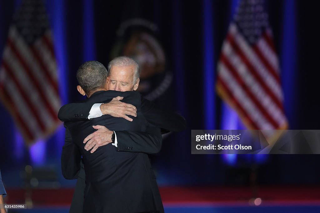 President Obama Delivers Farewell Address In Chicago