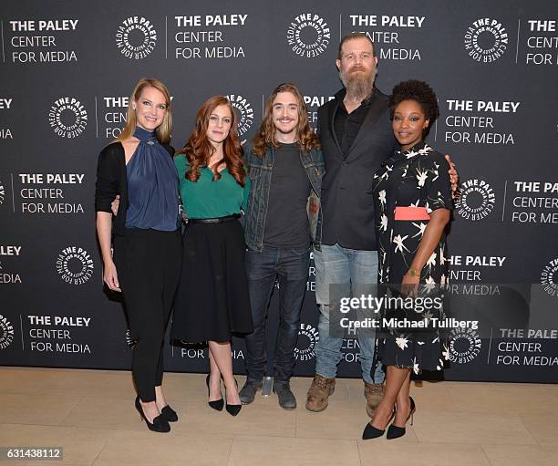 Actors Francie Swift, Gillian Alexy, Kyle Gallner, Ryan Hurst and Christina Jackson attend the PaleyLive L.A. Premiere of season 2 of WGN America's...