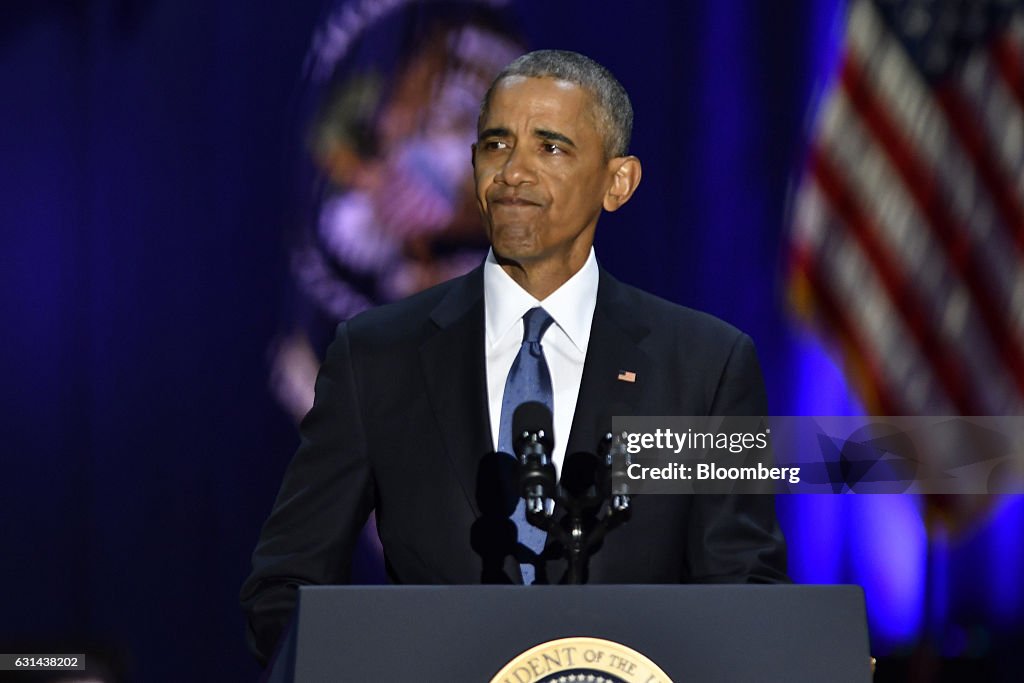 President Barack Obama Holds Farewell Address In Chicago
