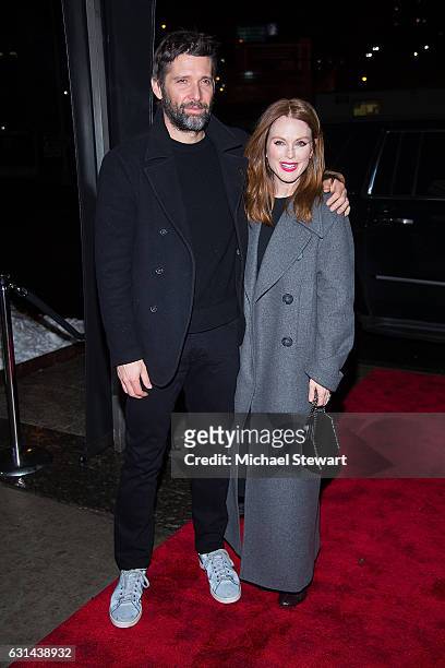 Bart Freundlich and actress Julianne Moore attend the StellaXCottonClub 2017 Autumn presentation at Cotton Club on January 10, 2017 in New York City.