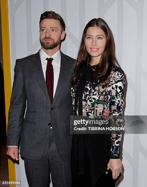 Justin Timberlake and Jessica Biel attend the premiere of Electric Entertainment's 'The Book Of Love' at The Grove in Los Angeles, California, on...