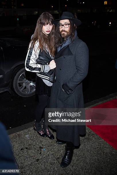Model Kemp Muhl and Sean Lennon attend the StellaXCottonClub 2017 Autumn presentation at Cotton Club on January 10, 2017 in New York City.