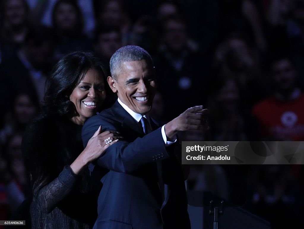 US President Barack Obama delivers his farewell address