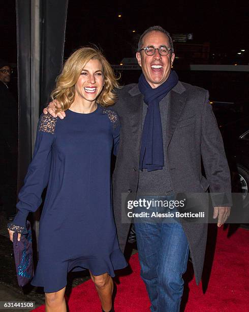 Jerry Seinfeld and wife Jessica Seinfeld are seen attending Stella McCartney Fall 2017 party on January 10, 2017 in New York, New York.