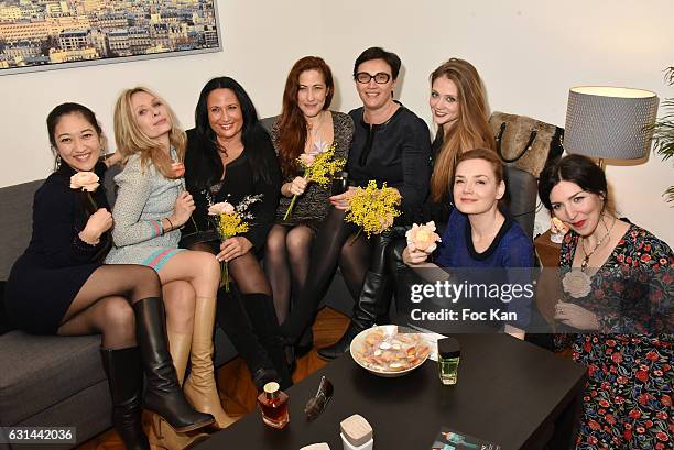 Actresses Mi Kwan Lock, Valerie Steffen, singer Maya Shane, actress Myriam Charleins, 'La Maison Au Pays De La Fleur D' Oranger' director Virginie...