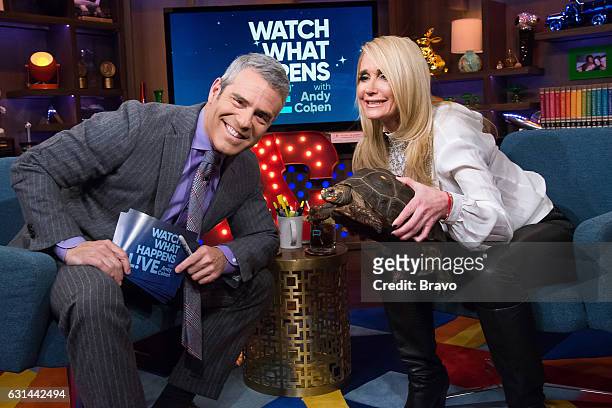 Pictured : Andy Cohen and Kim Richards --