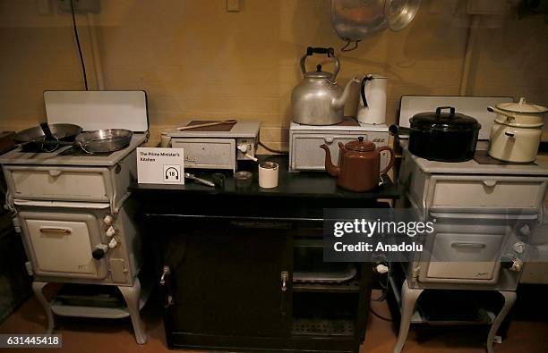 An inside view of Churchill War Rooms Museum in London, United Kingdom on January 11, 2017. The museum comprises the Cabinet and Churchill War Rooms...