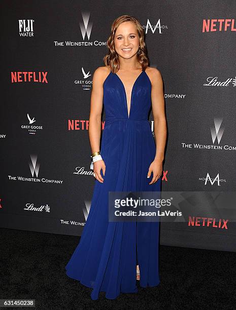 Madison Kocian attends the 2017 Weinstein Company and Netflix Golden Globes after party on January 8, 2017 in Los Angeles, California.