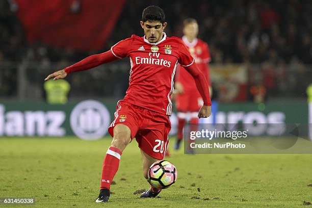 Benfica's Portuguese forward Goncalo Guedes during the League Cup 2016/17 match between Vitoria SC and SL Benfica, at Dao Afonso Henriques Stadium in...