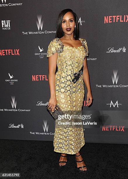 Actress Kerry Washington attends the 2017 Weinstein Company and Netflix Golden Globes after party on January 8, 2017 in Los Angeles, California.