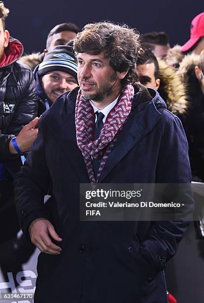 Demetrio Albertini of Italy arrives for The Best FIFA Football Awards at TPC Studio on January 9, 2017 in Zurich, Switzerland.