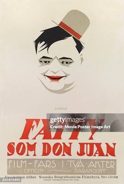 Comic actor Roscoe #39 Fatty #39 Arbuckle appears on a Swedish poster by Comic actor Roscoe #39 Fatty #39 Arbuckle appears on a Swedish poster by