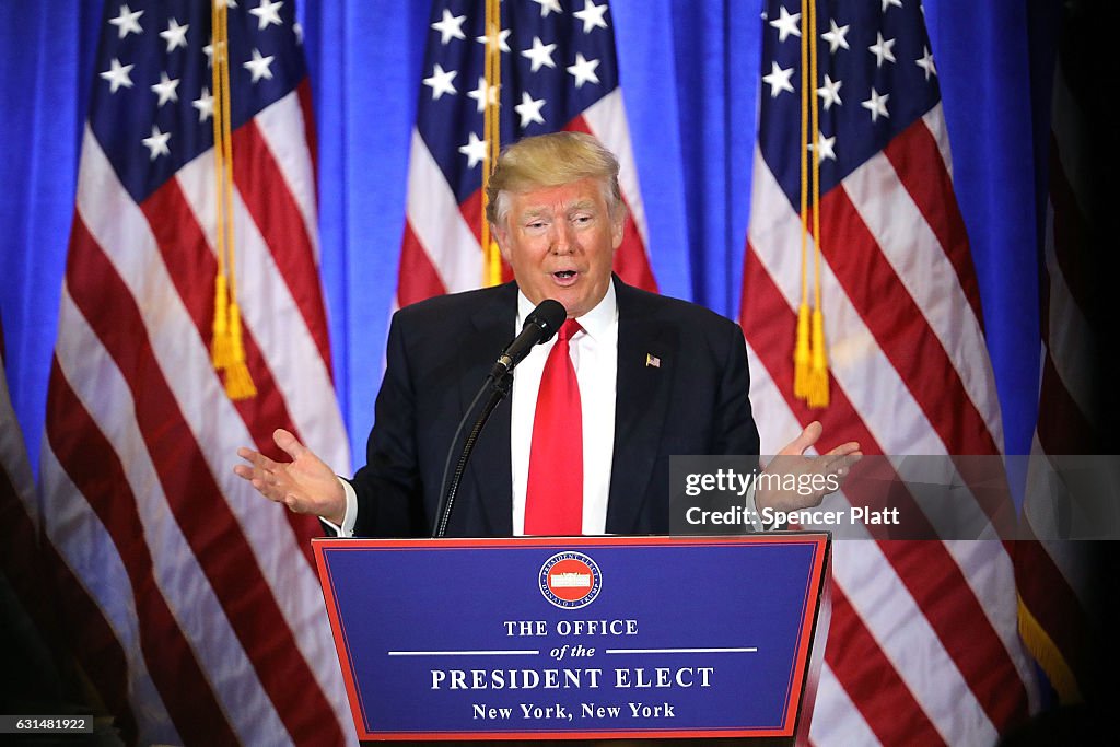 President-Elect Donald Trump Holds Press Conference In New York