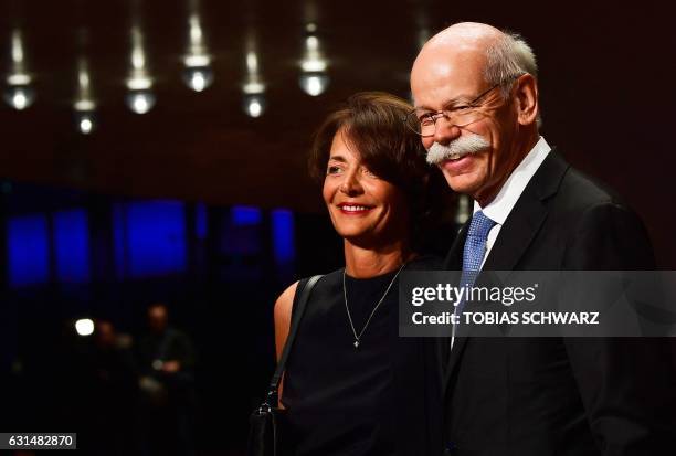 Daimler AG Chief Executive Officer Dieter Zetsche and his French wife Anne arrive for the opening of the Elbphilharmonie concert hall in Hamburg,...