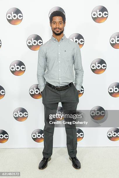 Actor Alfred Enoch arrives for the 2017 Winter TCA Tour for Disney/ABC at The Langham Hotel on January 10, 2017 in Pasadena, California.