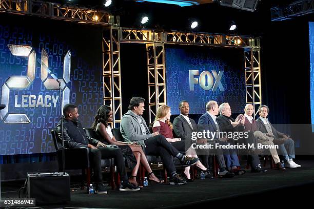 Actors Ashley Thomas, Anna Diop, Jimmy Smits, Miranda Otto, and Corey Hawkins, Co-creators/Executive producers Evan Katz and Manny Coto, and...