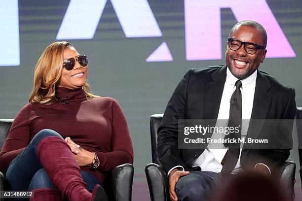 Actress Queen Latifah and Co-creator/Co-writer/Executive producer Lee Daniels of the television show 'Star' speak onstage during the FOX portion of...