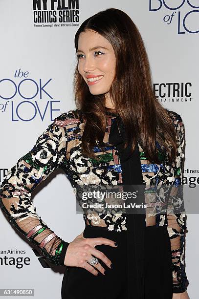 Actress Jessica Biel attends the premiere of "The Book of Love" at The Grove on January 10, 2017 in Los Angeles, California.